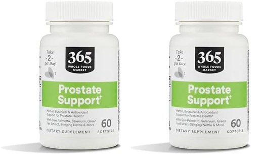 [BRSRAGT7AR6AOELH] Whole Foods Market, Prostate Support, 60 Softgels (Pack of 2)