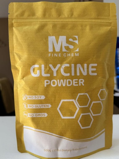 [BRSRAGIKBN7WKC3A] Glycine Powder - FCC/USP Glycine Supplements, Glycine 3000mg - Glycine Amino Acid, Pure & Gluten Free - 500 Gram (1.1lb)