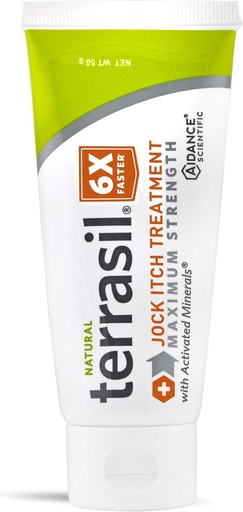 [BRSWKGQLDEGWEEQ7] Terrasil Jock Itch Antifungal Treatment Extra Strength - Clinically Proven Clotrimazole for Effective Jock Itch Treatment, All-Natural Soothing Care " Fast Relief of Jock Itch (50g)