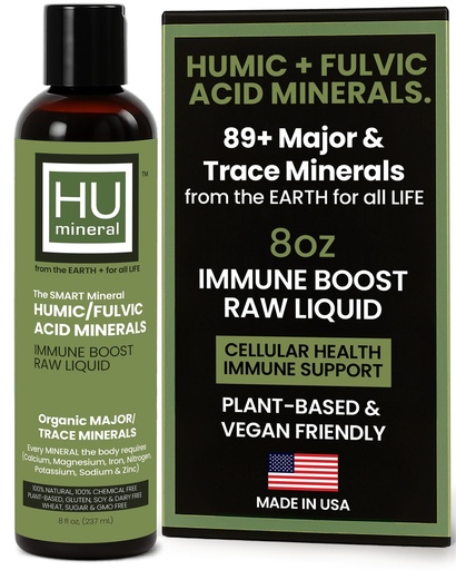 [BRSWIFAQA56GAFDO] Fulvic Acid Trace Minerals Drops for Water - Raw Liquid Ionic Minerals with Humic Acid & Electrolytes - Energy, Immune & Gut Support, Detox - Vegan Plant-Based Concentrate - 8 oz