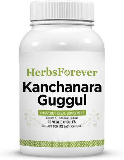 [BRSWIFTYC54AK2LM] Herbsforever Kanchnara Guggul | Ayurvedic Herbal Supplement, 90 Veg Capsules, 800mg Each | Traditional Wellness Support | Natural Ingredients | Non-GMO & Vegan