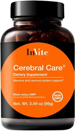 [BRSWYAAOPN4AOHLP] InVite Health Cerebral Care™ - Supports Brain Health Including Memory, Focus, Attention and Mood - Contains Inositol, Acetyl-L-Carnitine, Choline, Phosphatidylserine,Astaxanthin - 30 Servings (2-Pack)