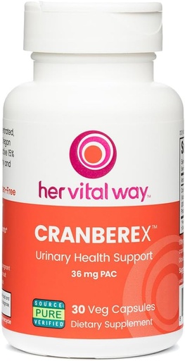[BRSRAYYOCQNGGFD7] Cranberex - Cranberry Pills for Women and Men - Cranberry Supplement 36 mg PAC - Cranberry Extract kapselit virtsateiden terveyden ja munuaisten hoito - 30 Veg kapselit