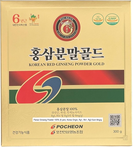 [BRSWIHADCJYGEE3E] Pocheon 300g Korean Red Ginseng Powder Gold 6 Years, No Additives 100% Pure, High Ginsenoside Panax, Natural Immune Support