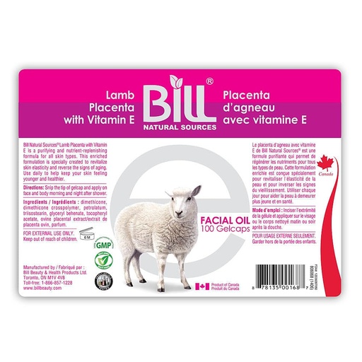 [BRSWIGL3A4HBEYLK] Sources Lamb Placenta with Vitamin E, 100 Gelcaps - rejuvenates dull skin cells and revitalizes skin cells elasticity