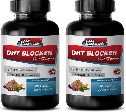 [BRSWY2YKOYIROALX] Hair Growth Support Vitamins - DHT Blocker Hair Formula - Support Healthy Hair Growth - he shou wu Extract, dht Blocker for Men, dht Blocker Advanced trichology, dht Blocker with biotin 2Bot 120Tabs