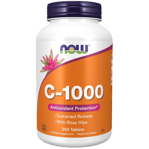 [BRSWIAAHAICQ2HDK] Now Foods Vitamin C-1000 Sustained Release with Rose Hips 250 Tabs (500 (250 X 2))