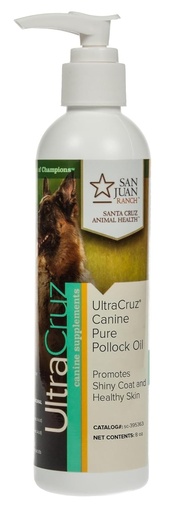 [BRSWIGAGBYOWK2AZ] UltraCruz - sc-395363 Canine Pure Pollock Oil Suplemen untuk Dogs, 8 oz