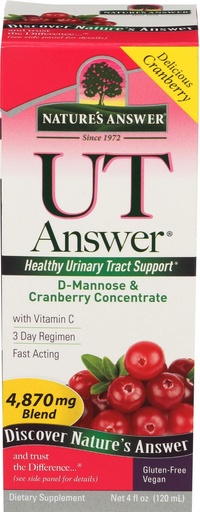 [BRSWIYYMOJ4RKFA7] Natures Answer UT Answer D Mannose Cranberry, 90 Capsule Count 2 pack | Promotes Urinary Tract Support | Healthy Bladder Function | Natural Detoxifier