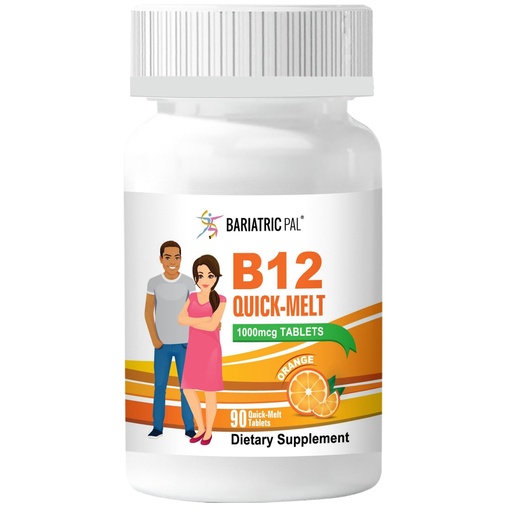 [BRSRAZ35CF4BMA3Z] BariatricPal 1,000mcg B12 Sugar-Free Quick Melts (90 Count) - Orange