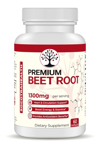 [BRSROAAOBEFB6HL4] Beet Root Capsules - Premium Organic Beetroot Powder - Nitric Oxide Supplement - Heart Health, Circulation and Stamina Support - Non-GMO - 60 Vegan Capsules