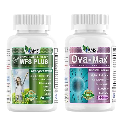 [BRSRAH33OIBGCYDH] America Medic & Science OVA-Max Prenatal Vitamins for Women (120 Capsules) and WFS Plus Fertility Supplements for Women (90 Capsules)
