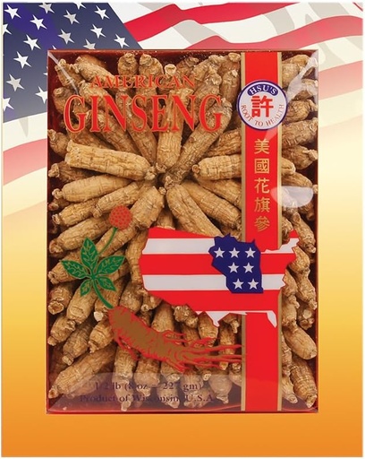 [BRSWKH33OAOAG3A2] HSU’s Ginseng SKU 134-8 | Half Short Small #1 | Cultivated American Ginseng from Marathon County, Wisconsin USA | 许氏花旗参 | 8oz Box, 西洋参, B01M23UW57