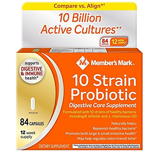 [BRSWGYACOABQYF3G] Members Mark 10 Strain Probiotic (84 Count) (2 Pack)