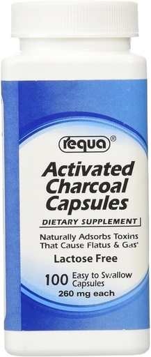 [BRSWIGIBPJ6BCEIV] Requa Activated Charcoal, 260 mg, 100 Count