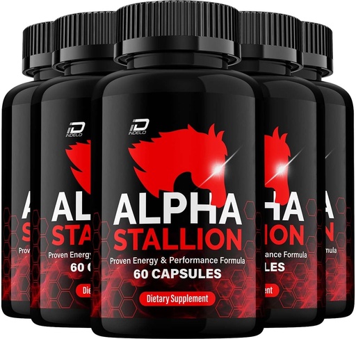 [BRSRAEIBCMAQM3TJ] Alpha Stallion Pills Official Formula - AlphaStallion Capsules High Performance Formula - Maximum Strength, Alpha Stallion All-Natural Formula, StallionAlpha Reviews (5 Pack - 300 Capsules)