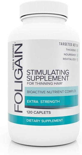 [BRSWIZQPBQBWKA3A] Foligain Stimulating Supplement for Thinning Hair, Hair Growth Supplement, 120 Count