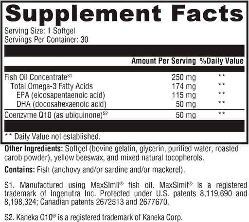 [BRSRMGQTDJYQA3DF] XYMOGEN CoQmax Omega 50 mg - CoQ10 + Fish Oil Omega 3 Supplement - Dual-Action Heart Health Support - Coenzyme q10 + Specialized Fish Oil for 3X Greater Absorption of EPA DHA (30 Softgels)