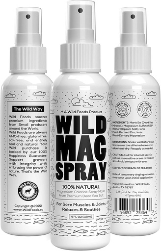 [BRSRMAYKCAPBEAL5] Wild Magnesium Spray of Dead Sea Salt 