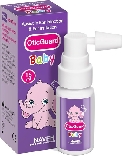 [BRSW2ZL4OV7AGAAV] NAVEH PHARMA Otic Guard Baby Ear Drops – Natural Ear Oil for Ear Wax Removal & Infection Relief – Gentle Ear Cleaner for Babies, Toddlers & Kids – Soothes Itchy Ears & Swimmer’s Ear