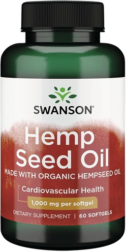 [BRSWIHYNAACAOGAV] Swanson Hemp Seed Oil (Omegatru) 60 Sgels