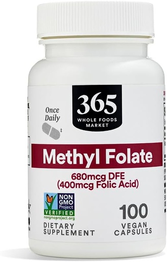 [BRSROHDQBV7RYDQ3] 365 par Marché des aliments entiers, Folate de méthyle, 100 Nombre