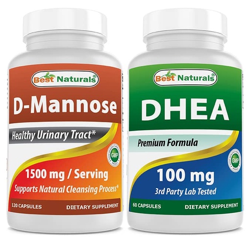 [BRSRMCY5PICBMDQ6] Best Naturals D-Mannose 1500mg & DHEA 100mg
