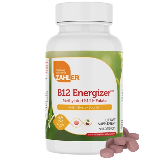 [BRSWGCYKC4PBEHL6] Zahler Energizer - Folate and B12 Supplement - Fast Dissolving Cherry Flavor Lozenges Dual Vitamin Methylated B12 & Folate Supplement with 1360 mcg Folic Acid + 1000 mcg Methyl Vitamin B12 (90 Count)