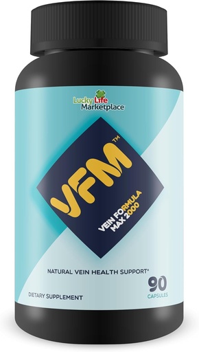 [BRSROEIYBUCGYCIU] VFM Vein Formula Max 2000 - Circulatory & Vein Health Support Supplement - Help Visibly Reduce Varicose Veins & Leg Swelling - Promote Optimal Venous Function with Blood Circulation & Vein Support
