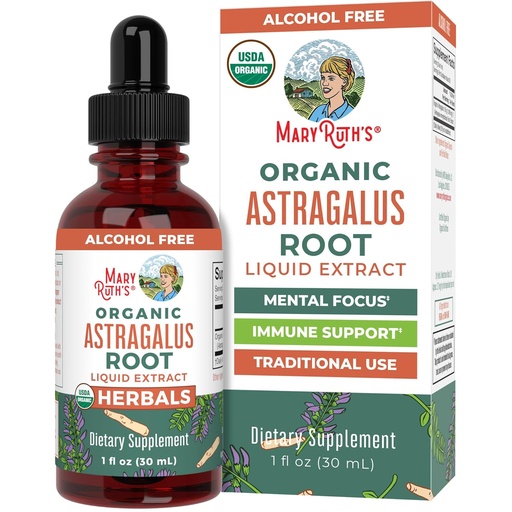 [BRSRMGA6OADWEFD3] MaryRuth Organics Astragalus Root, sin azúcar, USDA Organic, Astragalus Extract for Immune Support and Focus, Herbal Liquid Drops, Non-GMO, Vegan, 1 Fl Oz