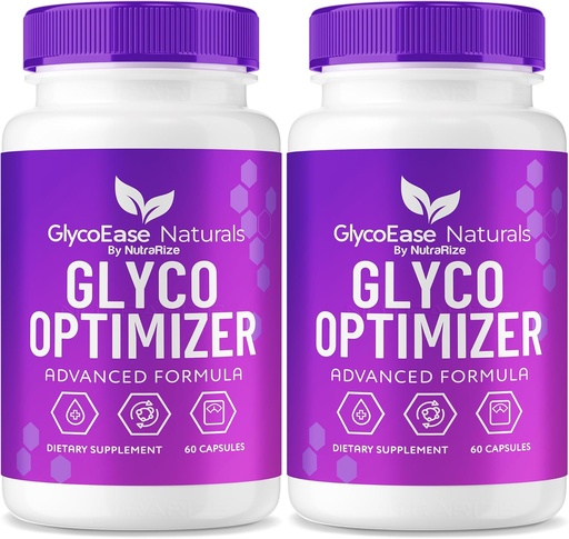 [BRSRAYAZCUFWGH3K] (2 Pack) GlycoEase Glyco Optimizer - GlycoEase Pills, All-Natural Diētiskā Papildinājums, Advanced Formula Glycogen Support, Glycoeas Naturals, Glyco Ease Reviews (120 kapsulas)