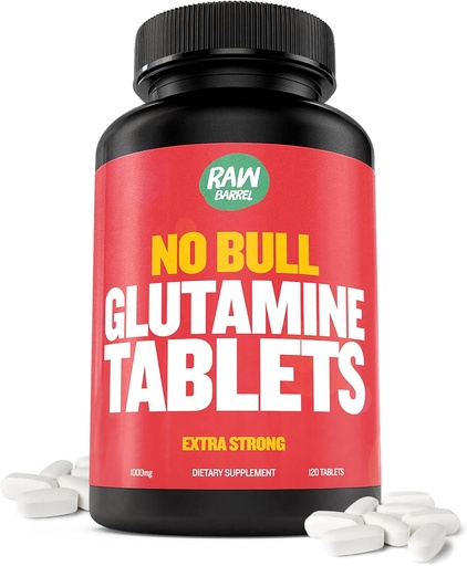 [BRSWKFQ4AAHAIE3C] “No Bull” L-Glutamine Tablets, Pure L Glutamine Pills, Non GMO, L Glutamine Supplement, Naturally Vegan, Vegetarian Friendly and Gluten Free, 1000mg