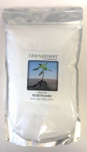 [BRSWKYI5BMNRCHTE] Raw Power MSM Powder, 100% Pure, (ONE Kilo/2.2lbs/1000g, Made in The USA)