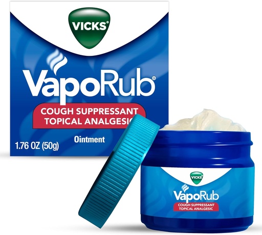 [BRSWIYQZCQCQC3D2] Vicks VapoRub Ointment,1.76 Ounce (Pack of 1)