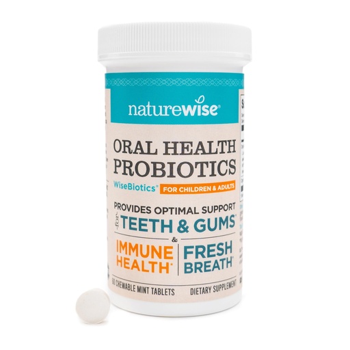 [BRSWKF37AB6RY33Y] NatureWise Oral Probiotics for Mouth Bad Breath - Chewable Sugar-Free Mint - Lactobacillus reuteri Chewable - Oral Probiotics For Kids & Adults - Non-GMO USA Manufactured - 60 Count[60-Day Supply]