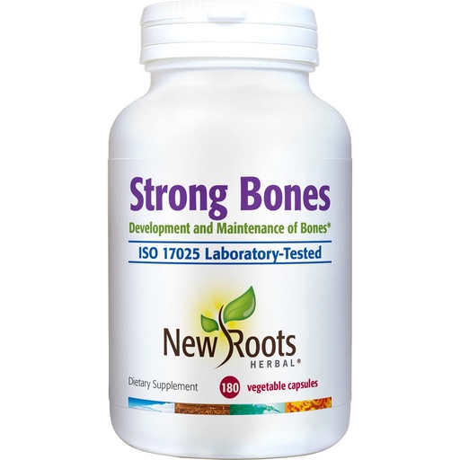 [BRSW2GIEA4NAKHTK] Strong Bone Support Supplement – 22-in-1 Calcium, Magnesium & Vitamin D3 + K2 Formula with Glucosamine & Zinc, Enhanced Absorption Skeletal Health Capsules, 180 Veg Caps | NEW ROOTS HERBAL