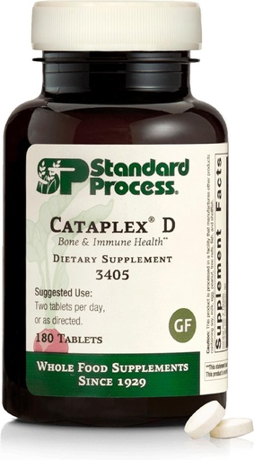 [BRSWGYITCMGQEDTA] Standard Process Cataplex D - Supports Immune Function, Bone Density & Mineral Absorption - Immune Health Supplement with Vitamins A & D - Gluten-Free, Non-Dairy & Non-Soy - 360 Tablets
