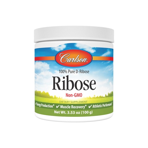 [BRSWECQ2BEFGY3DP] Carlson - Ribose, 100% Pure D-Ribose, Non-GMO, Energy Production, Muscle Recovery & Athletic Performance, 3.53 oz (100 g)