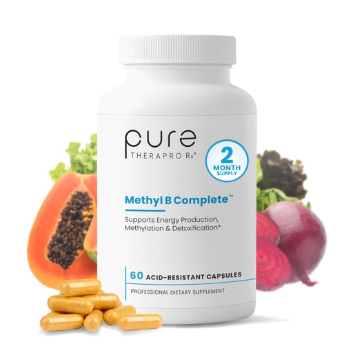 [BRSWIGACOB4W2A3I] Methyl B Complete - 60 Vegetable Capsules | Optimal Methylation Support Supplement with Quatrefolic 5-MTHF (Active folate), Methylcobalamin (Active B12), B2, B6, and TMG | Pharmaceutical Grade