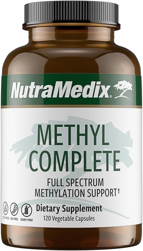 [BRSRMGIBOUOQ4CLH] NutraMedix Methyl Complete - Complete Methylation & Energy Support Capsules - Vitamin B2, B6, B12 & Folate - with Creatine Monohydrate & Betaine Anhydrous (120 Count)