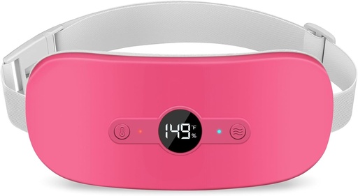 [BRSRAZD3BNYWCDQ4] NOWWISH Heating Pad for Period Cramps Pain Relief, Portable Electric Cordless Menstrual Heating Pad Rechargeable with 6 Heat Levels and 6 Massage Modes, Christmas Gifts for Women Teen Girls, Red