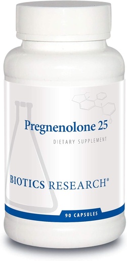 [BRSWGFD2AVYGODQ7] Biotics Research Pregnenolone 25-25 mg Pregnenolone Support, Memory & Hormone Balance, Hormone Precursor or Parent Hormone. 90 Capsules