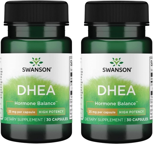 [BRSWGAAEO4IBGCL3] Swanson Dhea 25 Milligrams 30 Capsules (2 Pack)