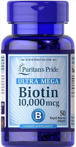 [BRSWI2QPB5YR6FLO] Puritan's Pride Ultra Mega Biotin 10000 Mcg 50 Count
