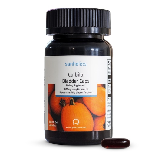 [BRSWIYTQAEJWODLE] Sanhelios Curbita Bladder Caps Pumpkin Seed Oil 1,000mg - Healthy Bladder Function Support Supplement for Men & Women - Non-GMO, Sugar-Free, Preservative-Free, Gluten-Free - 30 Capsules - 1 Pack