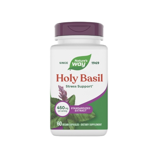 [BRSWIY3ZC4DWKAA7] Nature's Way Premium Extract Holy Basil, 450 mg per Serving, 60 Vcaps (Packaging May Vary)