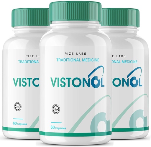 [BRSROGT2DEAR4YDA] rize labs Vistonol Vision Supplement, All-Natural Capsules for The Rapid Improvement of Health and Better Ability to Focus, Support Healthy Eye Functions - Pack of 3(180 Capsules)
