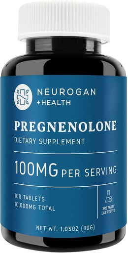[BRSROGQRCV5BGGTO] Neurogan Pregnenolone Supplement- 100 mg per Serving - 100 Tablets - Natural Prohormone Support Hormone Balance & Healthy Aging - Non-GMO- Made in USA