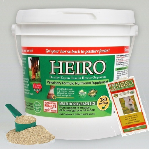 [BRSWIGIBCF6QMAL2] Heiro Healthy Equine Horse Insulin Resistant Rescue Organicals 90 Day Supply and Free Informational Booklet