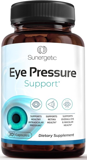 [BRSRA237BUBWAE3K] Sunergetic Premium Eye Pressure Support Supplement - Eye Pressure Supplement with Saffron, Lutein, Zeaxanthin, Bilberry & Pine Bark - Supports Ocular Health & Overall Vision - 30 Count